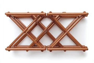 Folding wine rack, light brown,  symmetrical,  geometric