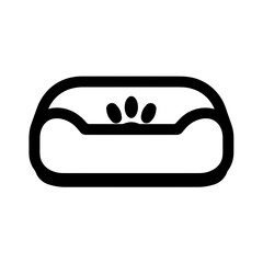 Simple black Pet Bed Icon