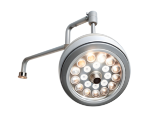 Surgical light isolated on transparent background, equipment for operating room