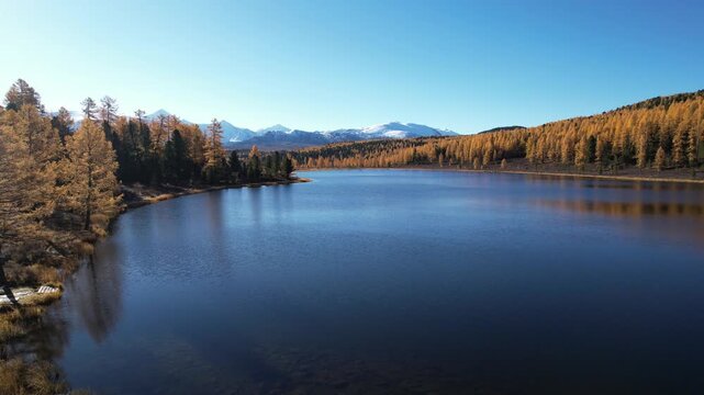 flight in Gorny Altai in autumn, Russia September