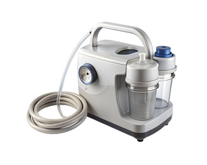 Modern medical suction machine isolated on transparent background for hospital use