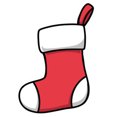 christmas sock with santa