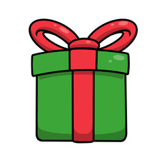 red gift box with ribbon