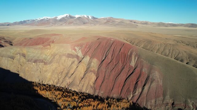 flight in Gorny Altai in autumn, Russia September