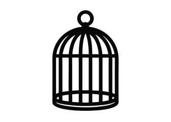 iron cage silhouette vector icon