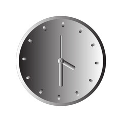 Glossy Clock Icon - Modern Time and Alarm Symbol