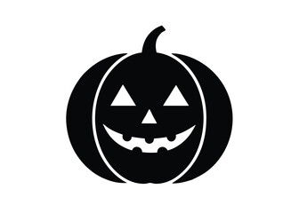 pumpkin lantern jaw silhouette vector icon