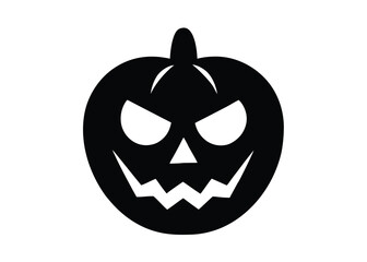 pumpkin mask skull silhouette vector icon
