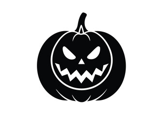 pumpkin scream jaw silhouette vector icon