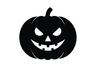 pumpkin shadow jaw silhouette vector icon