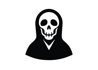 skeleton ghost skull silhouette vector icon