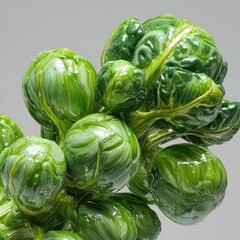 Close-up of stylized Brussels sprouts