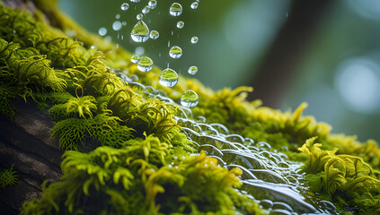 Close up of a green fern leaf in nature