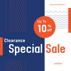Sale banner template design, Big sales special offer. end of season party background Free