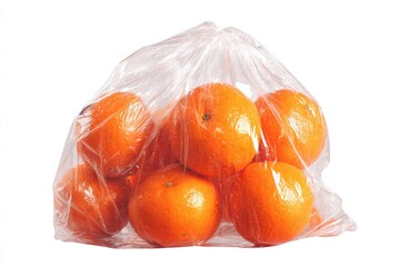 Fresh mandarins in a clear plastic bag (1)