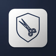 The safety or security symbol is presented on a dark blue background. This graphic could represent a warranty protection or a safe tool.