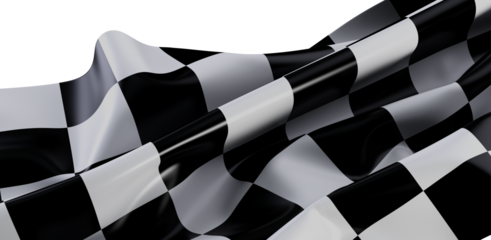 Dynamic image of a waving checkered flag. Perfect for racing and victory concepts. Ideal for design templates and web graphics, high resolution.