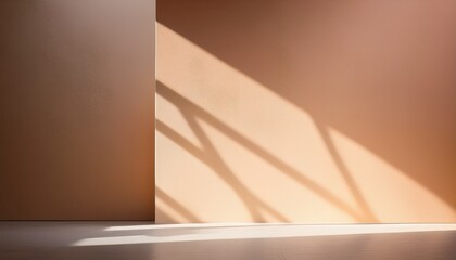 light and shadow on a wall creating an abstract minimalist composition emphasizing subtle tonal variations refined geometry and a calm visual rhythm in space