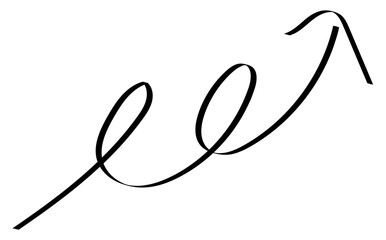 Swirls. Handwritten lines. Round. Soft. Simple. Monochrome, arrows. Ribbons. Curves.