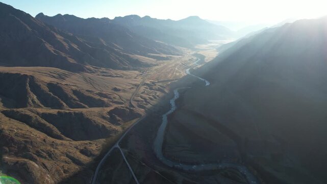 flight in Gorny Altai in autumn, Russia September