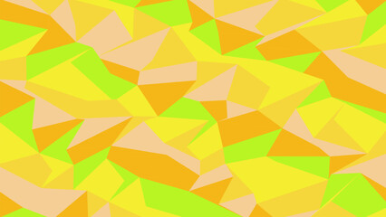 Geometric pattern background with yellow green and orange triangles design