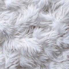 Close-up shot of soft, white fluffy texture resembling fur or a cozy, luxurious textile