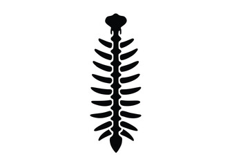 skeleton spine silhouette vector icon