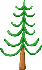 christmas tree isolated on white background