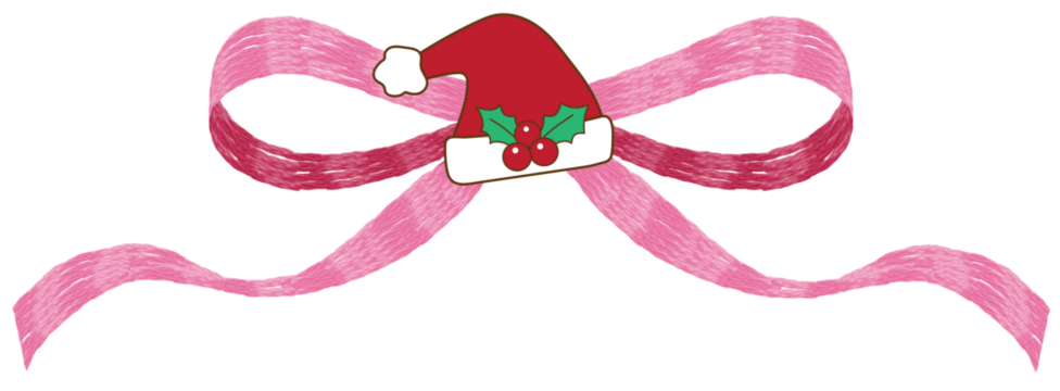 Christmas Pink Bow Coquette
