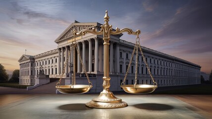 The Majestic Equilibrium of the Judicial System at Dusk.


