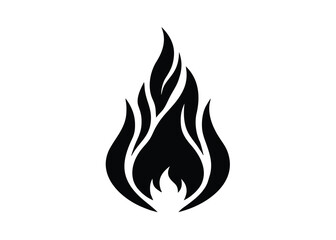 spirit flame silhouette vector icon