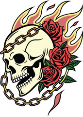 Bold Vector Parrot Perched on Tropical Palm Illustration