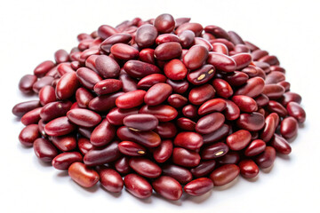 Red Kidney Beans: A vibrant pile of fresh, uncooked kidney beans, showcasing their deep red hue and smooth texture, a staple ingredient in many culinary creations.