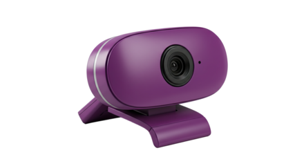 Purple webcam with a sleek design for video conferencing and online meetings 1.