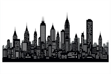 Naklejka premium Black and White Classical Greek Temple Facade