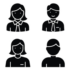 avatar Minimalist and Simple Silhouette vector illustration