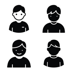 child Minimalist and Simple Silhouette vector illustration