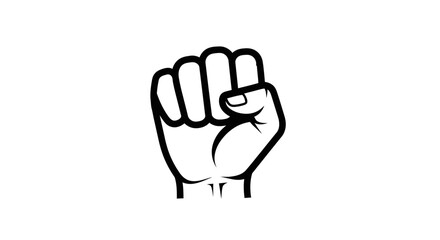 Fist Icon – Power Strength Resistance Symbol