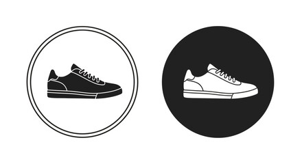 Sneaker Shoe Icon Set – Footwear Outline Symbol Collection