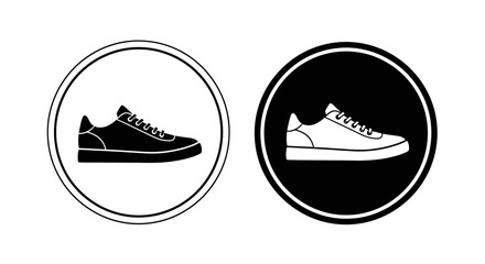Sneaker Shoe Icon Set – Footwear Outline Symbol Collection