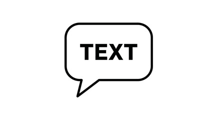 Text Message Icon – Chat Speech Bubble Symbol