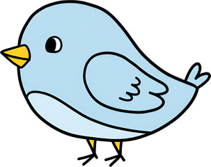 blue bird with speech bubble