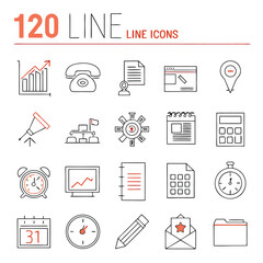 Business line icons collection