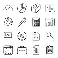 Business line icons collection
