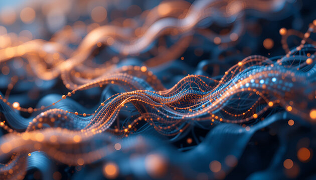 Vibrant network connections illuminate modern technology, showcasing data flow and digital innovation for dynamic designs and cutting-edge visuals