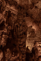 Indescribable  natural beauty of Sorek stalactites cave in Judean Mountains near the Beit Shemesh in the Israel