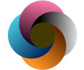 Obraz premium Multicolor Swirl Symbol for Branding and Design