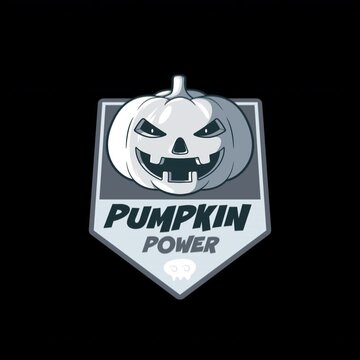 Spooky Pumpkin Badge Animation on Alpha. Looking Both Ways Loop.