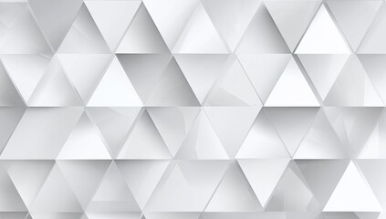 Geometric pattern of interconnected, light-reflecting white triangles creates a textured surface