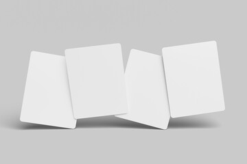 Blank White Sheets Social Media Mockup on White Background